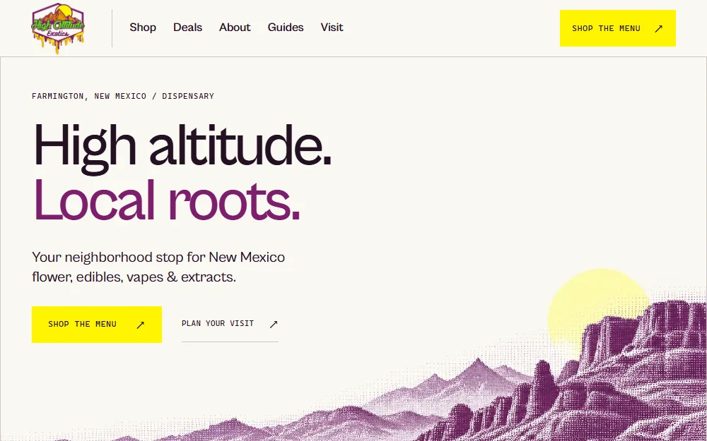 High Altitude Exotics custom website, designed and built by Canneye